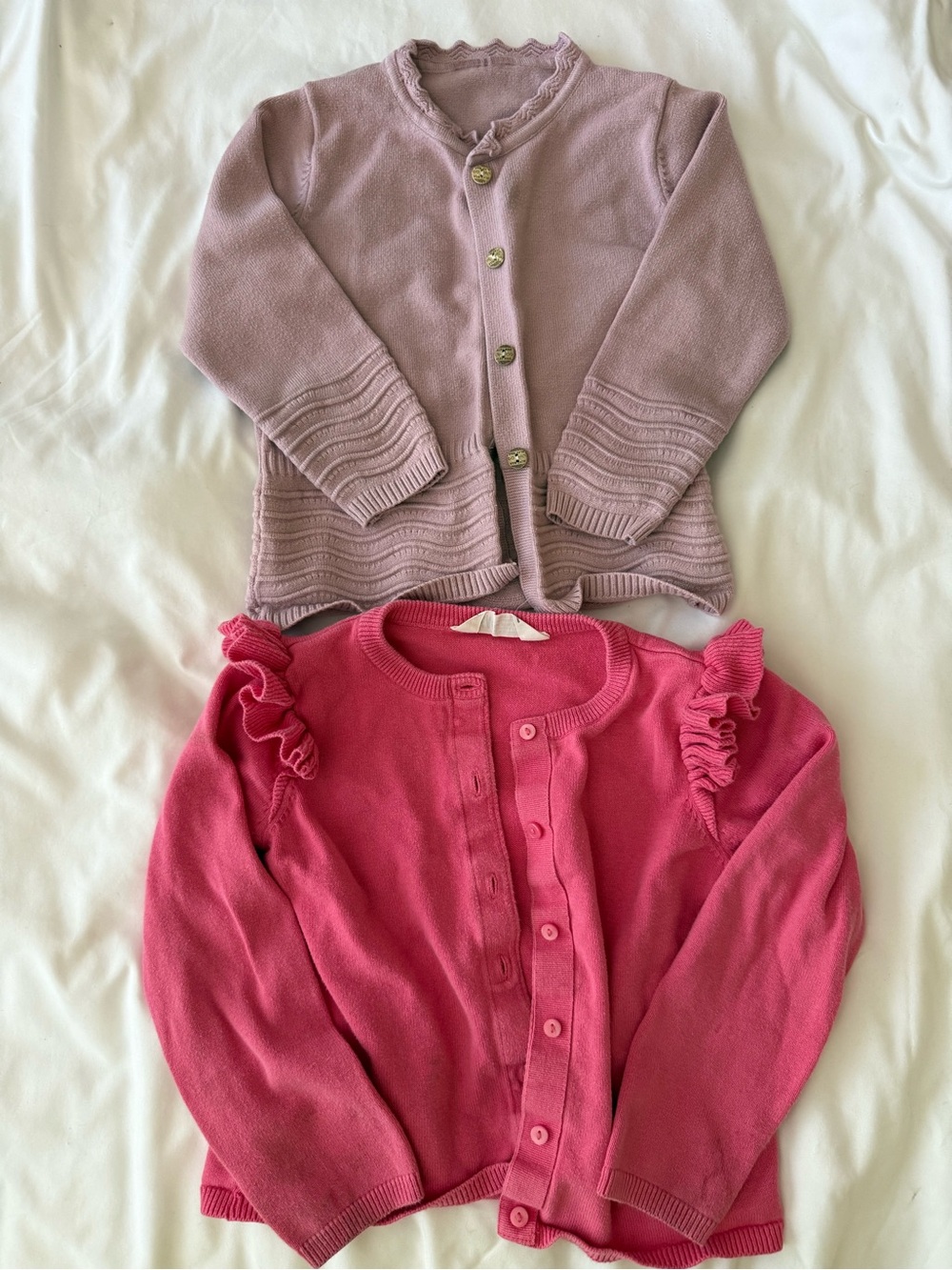 🌶️ 5 for $20: Girls' Pink & Lavender Cardigan Sweater Set